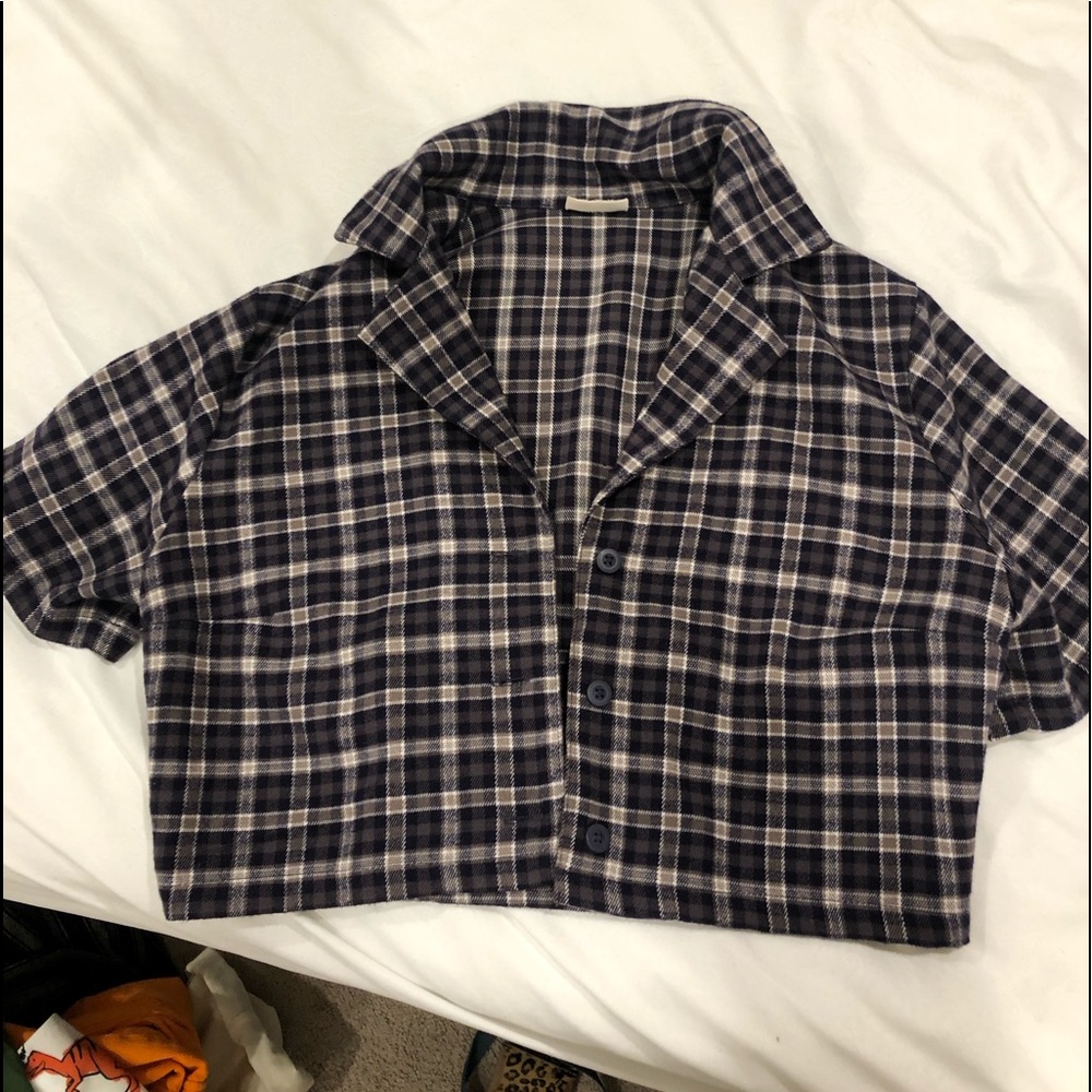 plaid brandy melville top